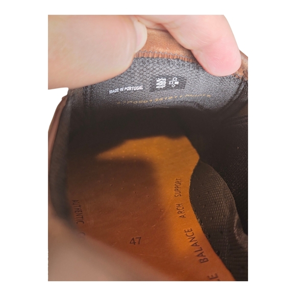 ECCO Brown Leather Slip-On Loafers Men’s Size 13 US 47 EU New Comfort Shoes - Picture 9 of 10